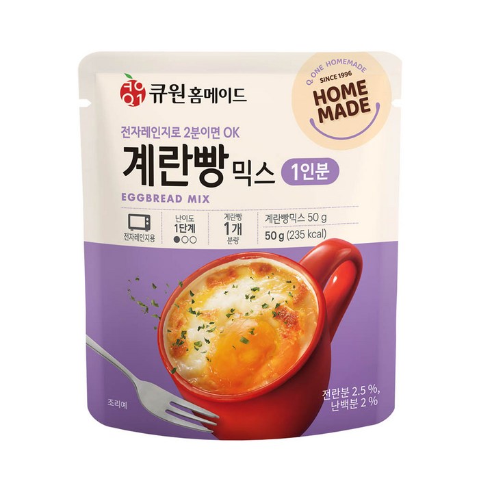 큐원 홈메이드 계란빵믹스, 1개, 50g 대표 이미지 - 수플레 팬케이크 추천