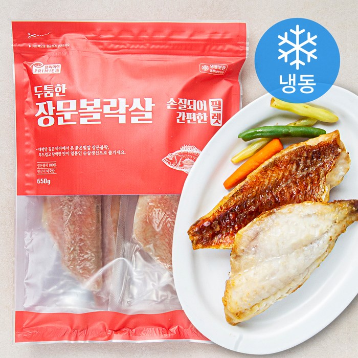 프리미어 두툼한 장문볼락살 필렛 (냉동), 650g, 1팩 대표 이미지 - 단백질 생선 추천