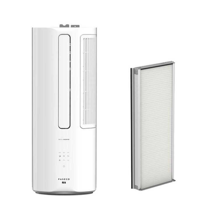 파세코 싱글인버터 창문형 에어컨 올화이트 PWA-3250W + 모헤어 추가키트 98cm 방문설치, 일체형 대표 이미지 - 파세코 싱글인버터 추천