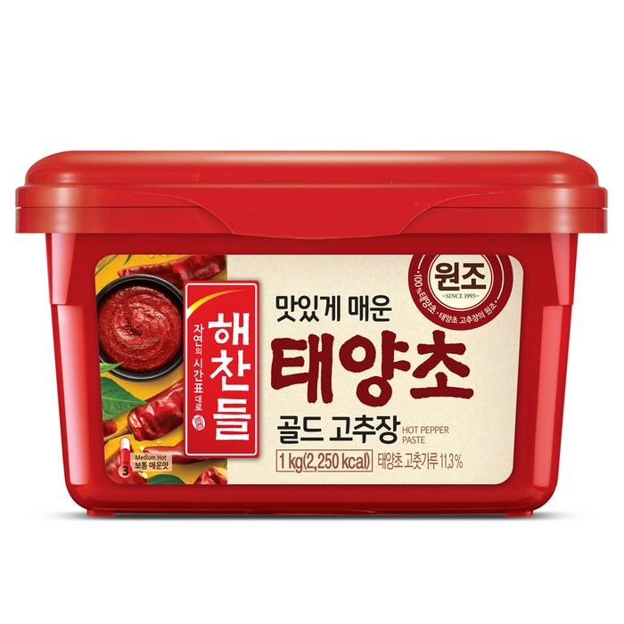 해찬들 태양초 골드 고추장, 1kg, 1개 대표 이미지 - 된장찌개 된장 추천