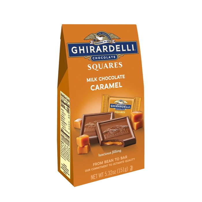 기라델리 밀크 초콜릿 카라멜 스퀘어백, 151g, 1개 대표 이미지 - 기라델리 추천