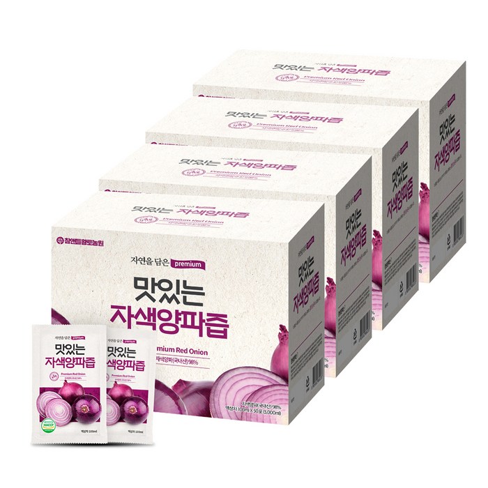 참앤들황토농원 자연을 담은 맛있는 자색양파즙, 100ml, 200개입 대표 이미지 - 양파즙 추천