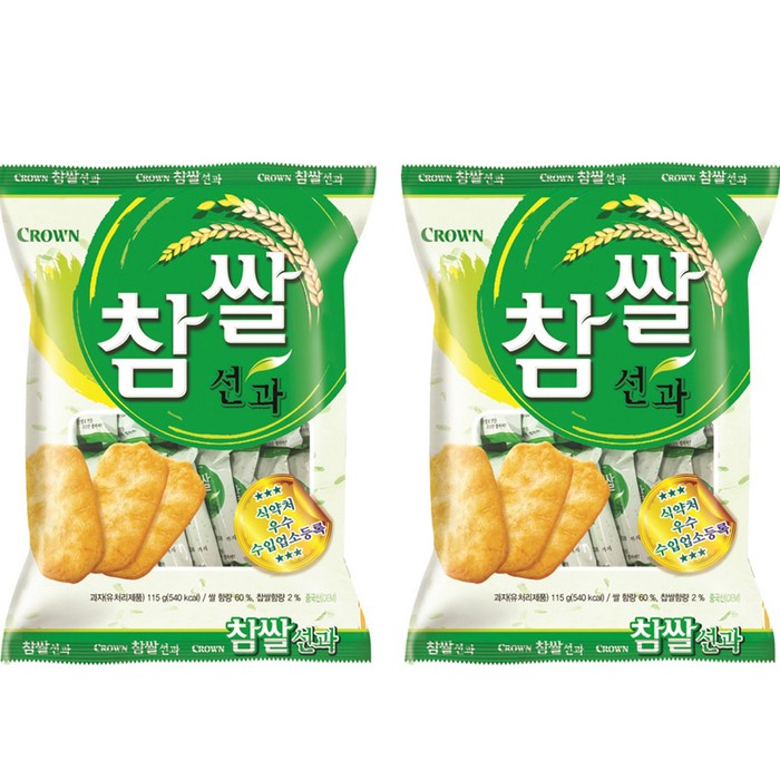 크라운 참쌀선과, 115g, 2개 대표 이미지 - 짭짤한 과자 추천