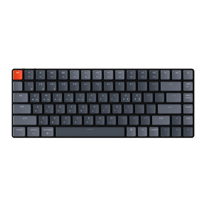 키크론 K3 v2 블루투스 무선 기계식 키보드 RGB 핫스왑 옵티컬 레드, 텐키리스, 다크 그레이 대표 이미지 - 키크론 키보드 추천