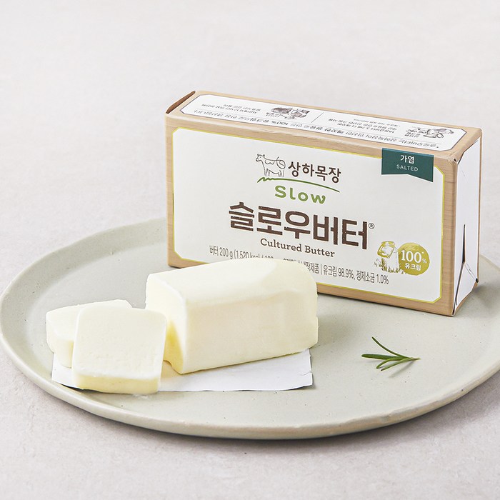 상하목장 슬로우 가염버터, 100g, 2개입, 1개 대표 이미지 - 식물성 버터 추천