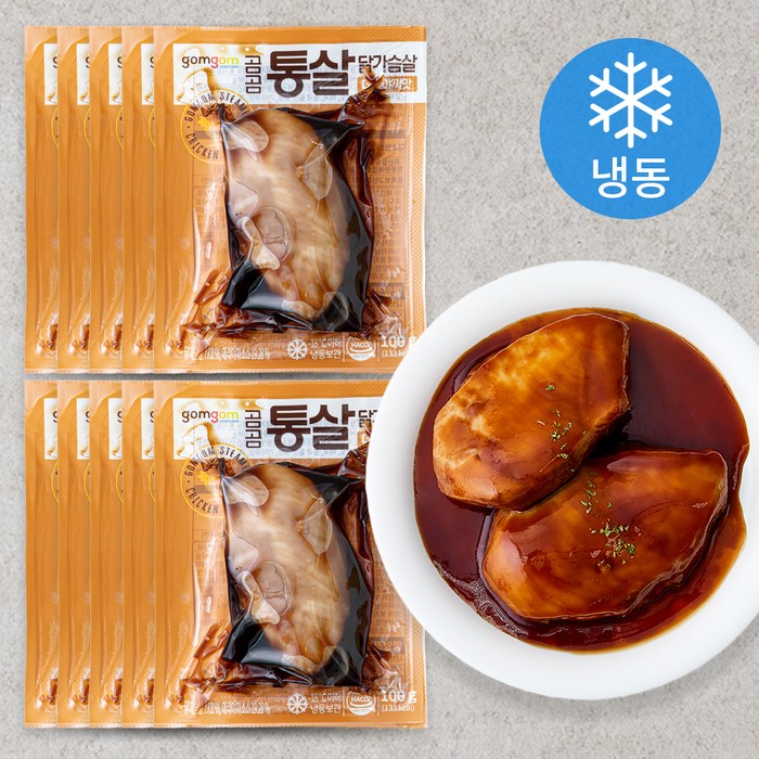 곰곰 통살 닭가슴살 데리야끼맛 (냉동), 100g, 10개 대표 이미지 - 소스 닭가슴살 추천