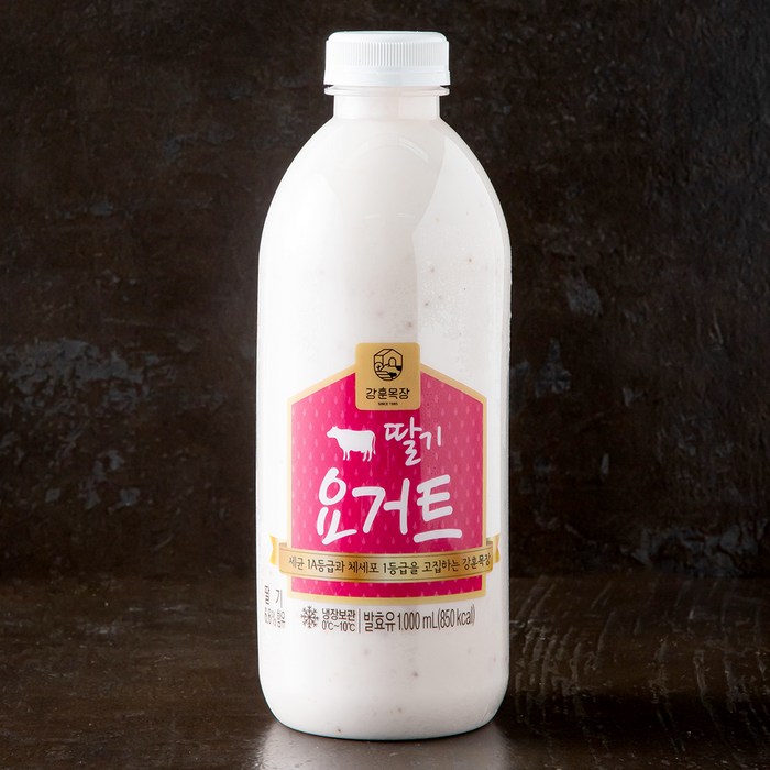 강훈목장 수제요거트 딸기, 1000ml, 1개 대표 이미지 - 과일 요거트 추천