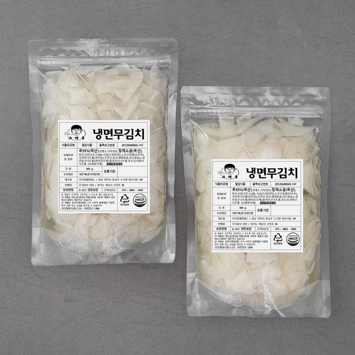 스가홍 제주 냉면 무김치, 800g, 2개 대표 이미지 - 냉면 추천