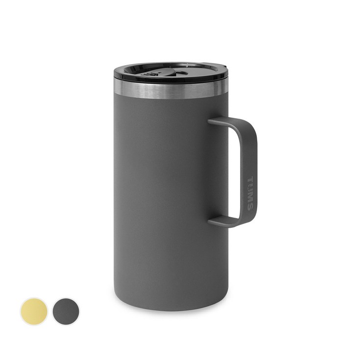 텀스 허니비 스테인레스 머그컵 550ml, 샤인그레이, 1개 대표 이미지 - 뚜껑있는 머그컵 추천