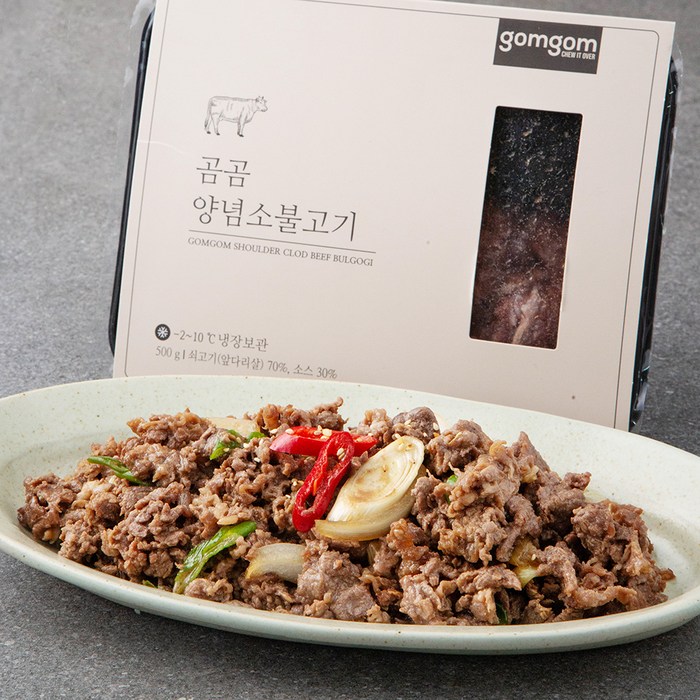 곰곰 양념 소불고기 (냉장), 500g, 1개 대표 이미지 - 곰곰 고기 추천