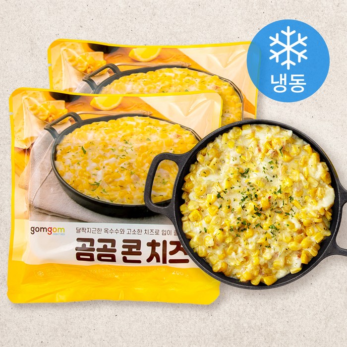 곰곰 콘 치즈 (냉동), 200g, 2개입 대표 이미지 - 파티음식 추천