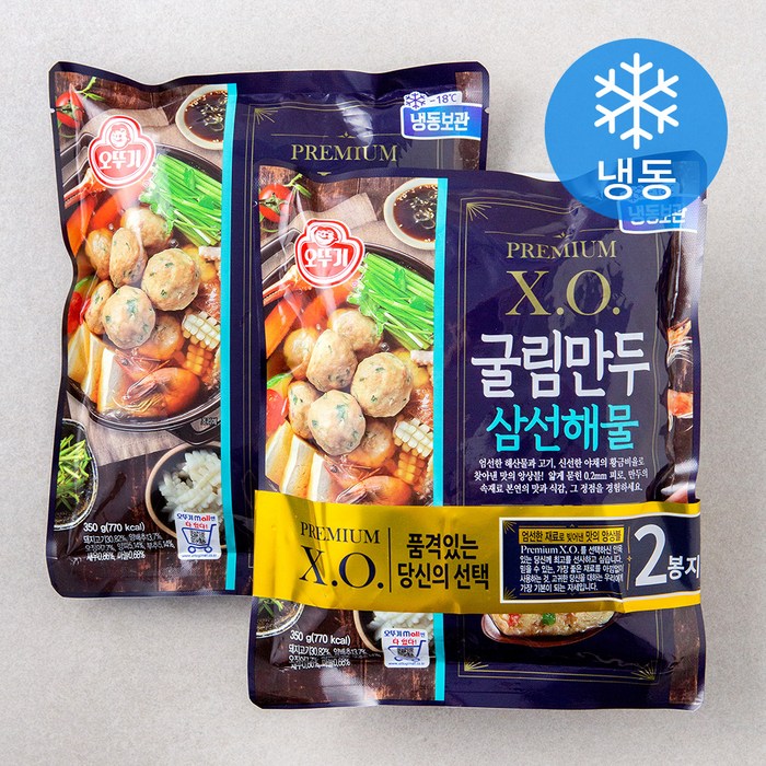 오뚜기 Premium X.O. 굴림만두 삼선해물 (냉동), 350g, 2개 대표 이미지 - 딤섬 추천