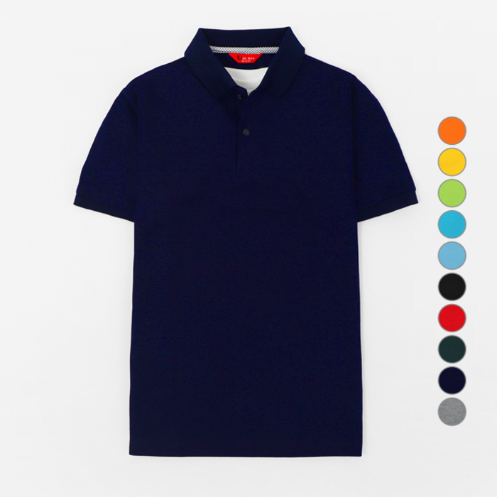 티센스 컬러풀 카라 반팔 티셔츠 대표 이미지 - 오픈카라 셔츠 추천