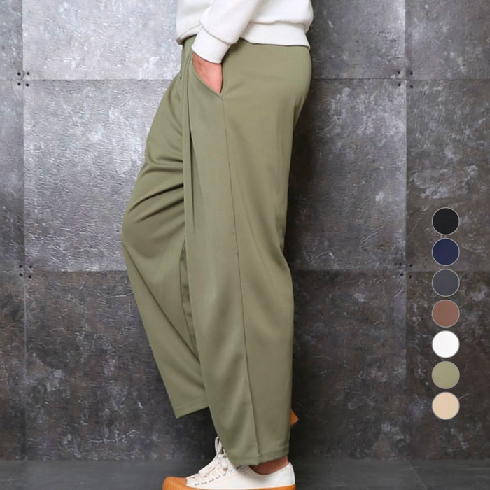 팬츠하우스 남여공용 핀턱 와이드핏 링클프리 밴딩 슬랙스 923 대표 이미지 - 치노팬츠 추천