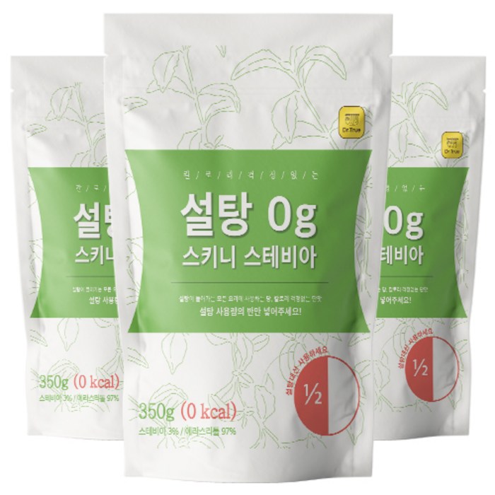 설탕 0g 스키니 스테비아, 3개, 350g 대표 이미지 - 스테비아 추천