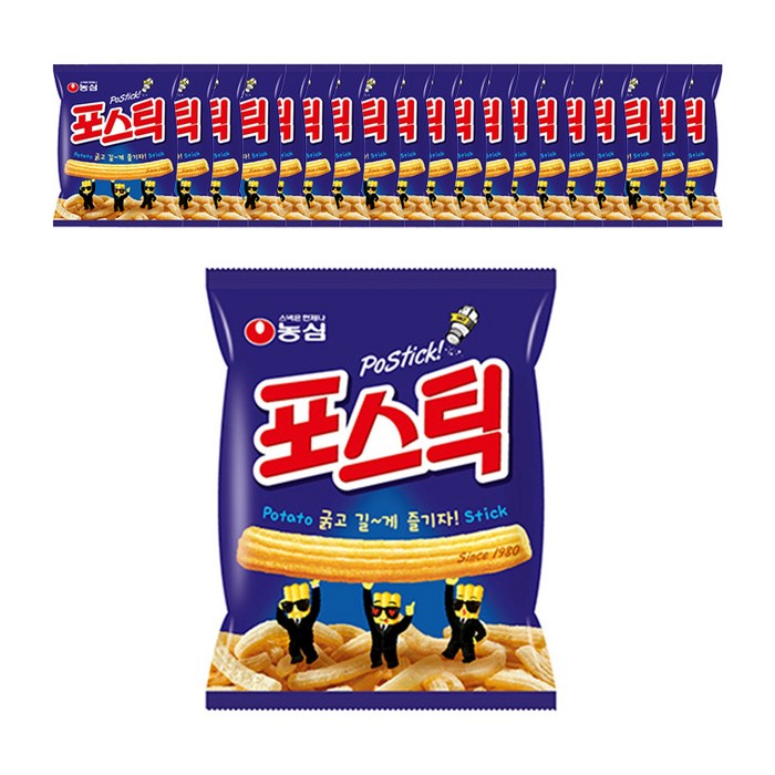 농심 포스틱 과자, 84g, 20개 대표 이미지 - 봉지과자 추천