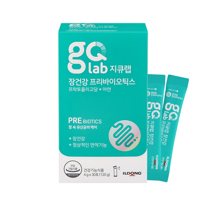 지큐랩 장건강 프리바이오틱스, 4g, 30개 대표 이미지 - LGG 유산균 추천