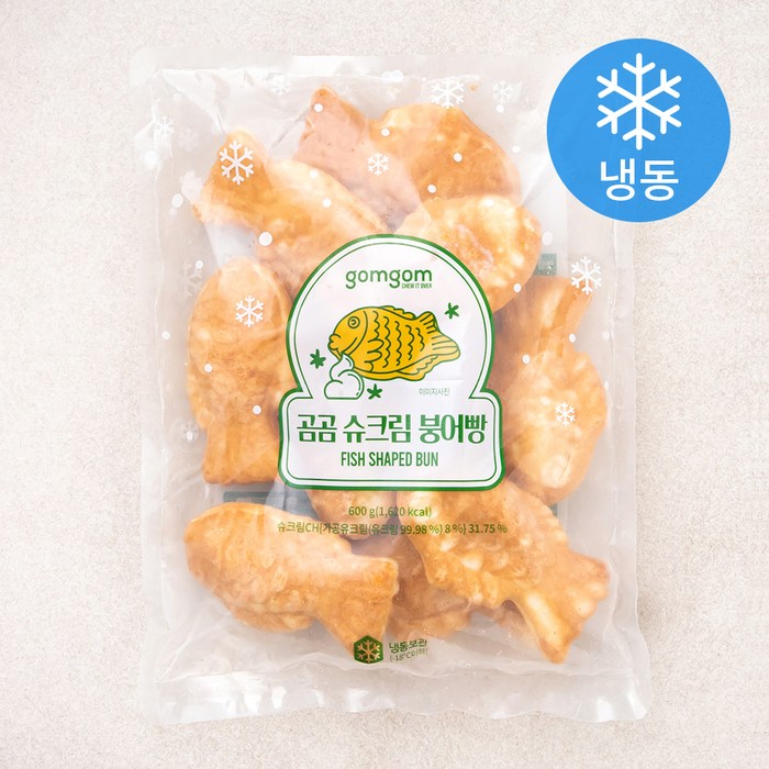 곰곰 슈크림 붕어빵, 600g, 1개 대표 이미지 - 슈크림빵 추천