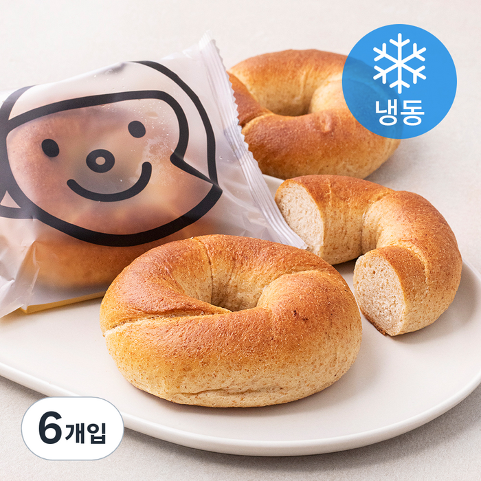 훕훕베이글 통밀 베이글 (냉동), 115g, 6개입 대표 이미지 - 런던 베이글 추천