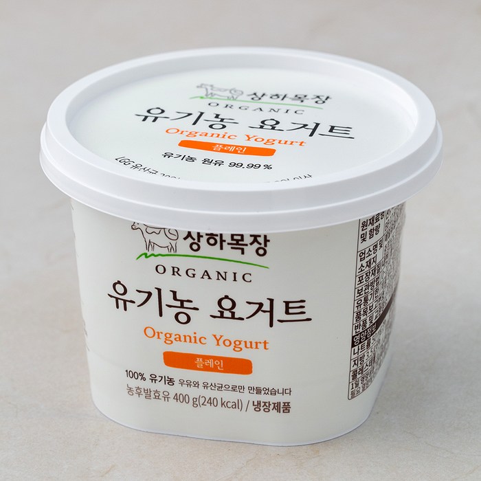 상하목장 유기농인증 플레인 400g, 1개 대표 이미지 - 요거트 추천