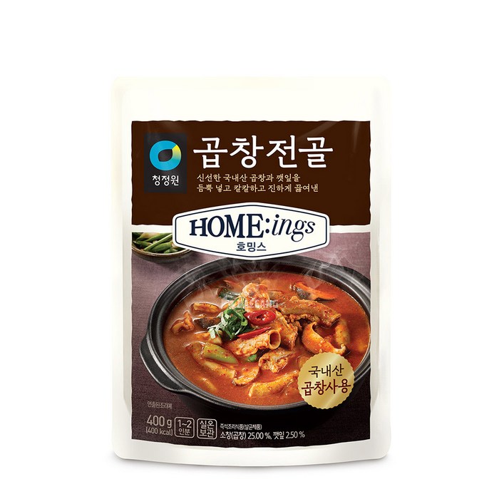 호밍스 곱창전골, 400g, 1개 대표 이미지 - 청정원 호밍스 추천