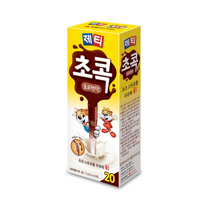 제티 초콕 초코렛맛, 3.6g, 20개 대표 이미지 - 제티 추천