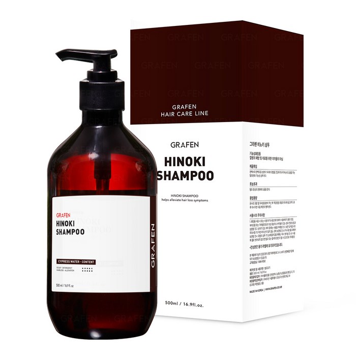 그라펜 히노키 샴푸 숲향, 500ml, 1개 대표 이미지 - 중건성 샴푸 추천