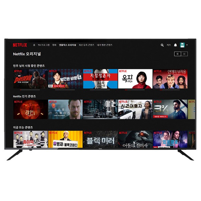 와사비망고 4K UHD QLED TV, 127cm(50인치), WM 500 QLED, 스탠드형, 자가설치 대표 이미지 - 50인치 TV 추천