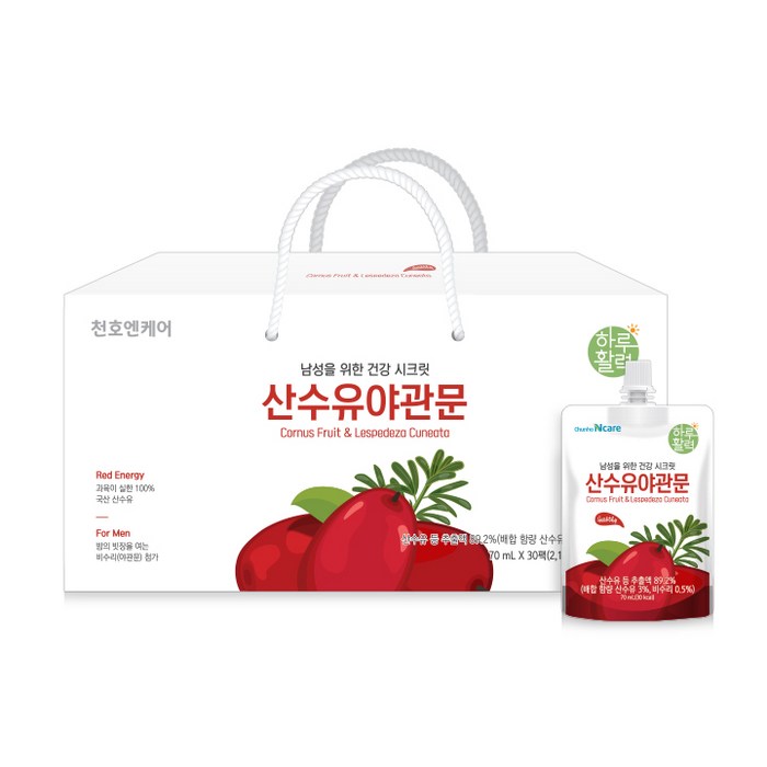 천호엔케어 남성을 위한 건강 시크릿 산수유야관문즙, 70ml, 30개입 대표 이미지 - 산수유 추천