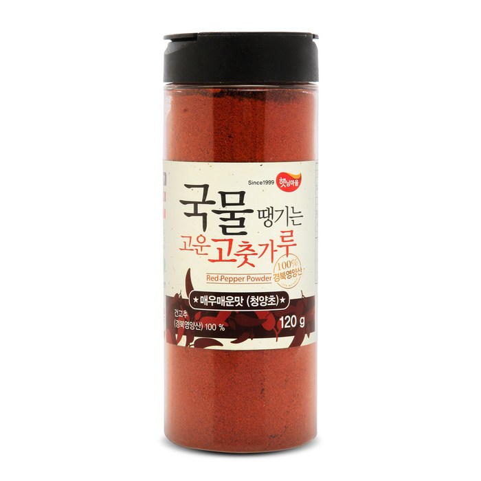 햇님마을 국물땡기는 국산 고운 고춧가루 매우매운맛, 120g, 1개 대표 이미지 - 고춧가루 추천