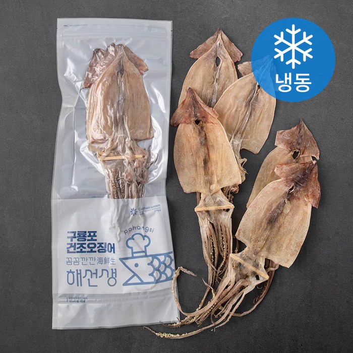 포항시인증 구룡포 건오징어 국산 (냉동), 225g(5미), 1개 대표 이미지 - 통오징어 추천