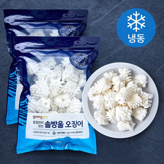 곰곰 솔방울 오징어 (냉동), 500g, 2개입 대표 이미지 - 솔방울 오징어 추천