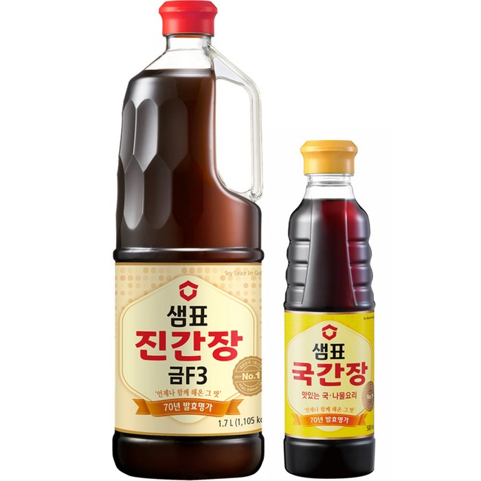 샘표 진간장 금F3 1.7L 국간장 500ml, 1세트 대표 이미지 - 국룰 추천