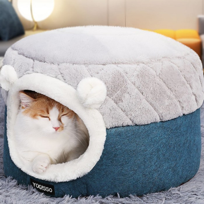 요기쏘 고양이 방석 겸용 마약 숨숨집, 혼합색상, 1개 요기쏘 고양이 방석 겸용 마약 숨숨집, 혼합색상, 1개