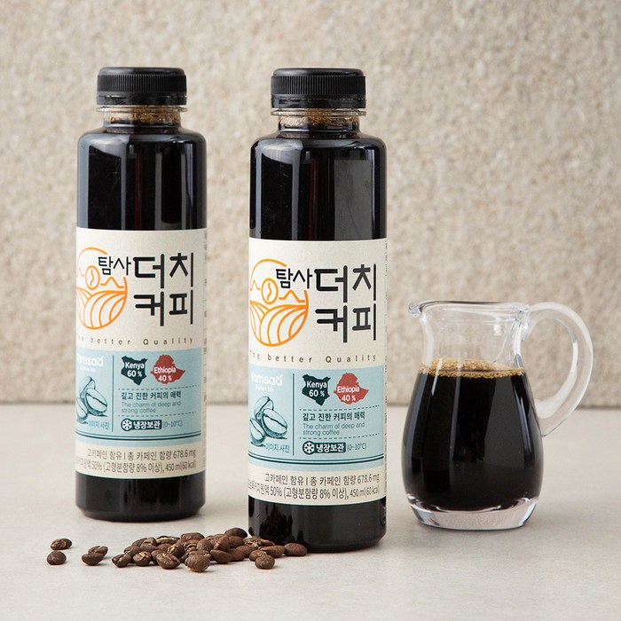 탐사 더치커피 냉장 (콜드브루) 케냐 에디오피아, 450ml, 2개 대표 이미지 - 더치커피 추천