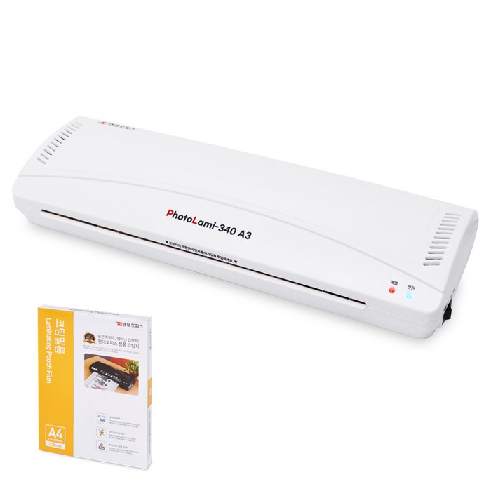 현대오피스 페이퍼프랜드 코팅기 PhotoLami-340 A3 + A4코팅지100매 대표 이미지 - A4 코팅기 추천