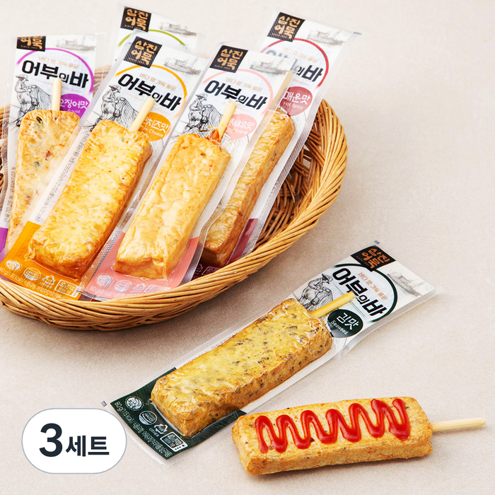 삼진어묵 어부의바 80g x 6종 세트, 480g, 3세트 대표 이미지 - 오뎅바 추천