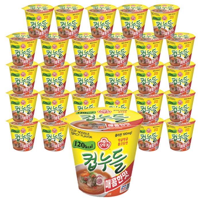 오뚜기 컵누들 매콤한맛 37.8g, 30개 대표 이미지 - 컵누들 추천
