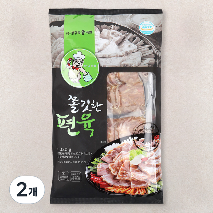 장충동왕족발 쫄깃한편육, 1030g, 2개 대표 이미지 - 족발 추천