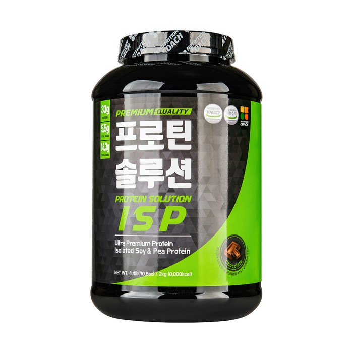 프로틴솔루션 ISP 초코맛 식물성 단백질보충제 프로틴, 1개, 2kg 대표 이미지 - 초코맛 프로틴 추천