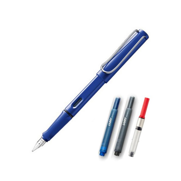 LAMY 사파리 만년필 컨버터 세트, EF, 만년필(블루), 케이스(랜덤발송) 대표 이미지 - 라미 만년필 추천