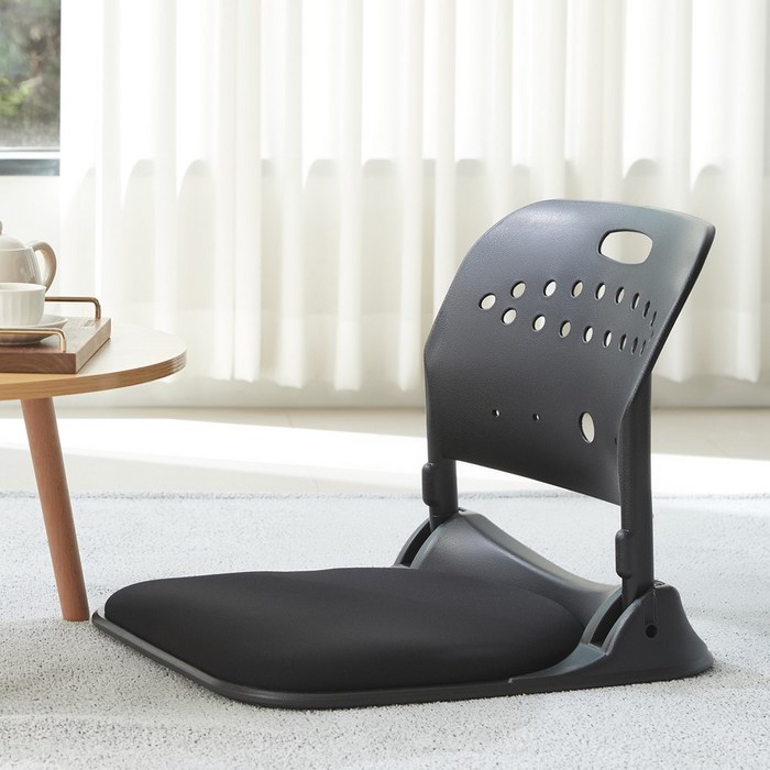 체어스코 플로 접이식 등받이 좌식의자, 베이직 블랙 대표 이미지 - 좌식 의자 추천