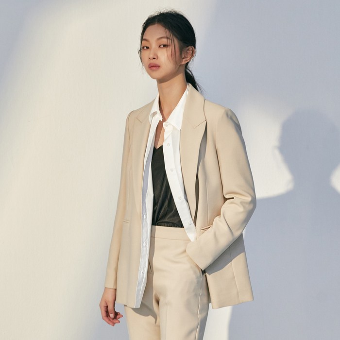 미쏘 여성용 테일러드 일자핏 싱글 자켓 대표 이미지 - 싱글 자켓 추천