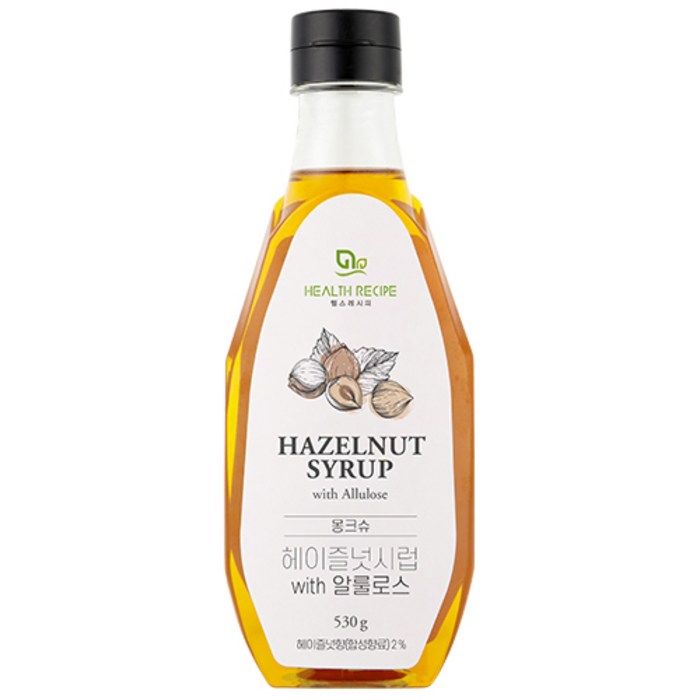 헬스레시피 몽크슈 헤이즐넛시럽 WITH 알룰로스, 530g, 1개 대표 이미지 - 카페시럽 추천