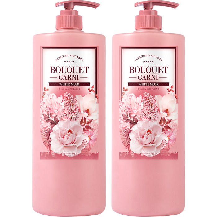 부케가르니 모이스처 바디워시 화이트머스크, 1500ml, 2개 대표 이미지 - 부케가르니 추천