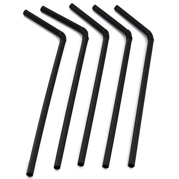 벌크 자바라 빨대 블랙 7mm x 25cm, 1개, 500개입 대표 이미지 - 스트로우 추천