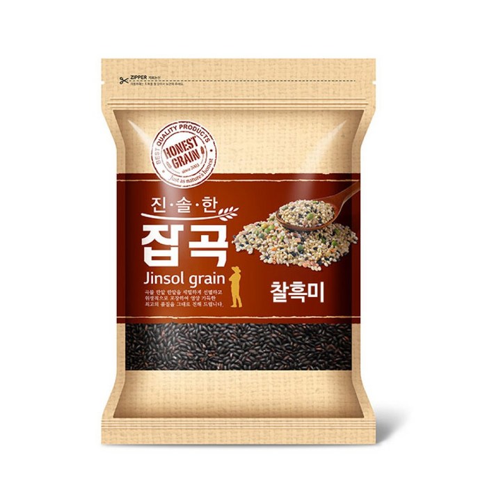 진솔그레인 국산 찰흑미, 1kg, 1개 대표 이미지 - 흑미밥 추천