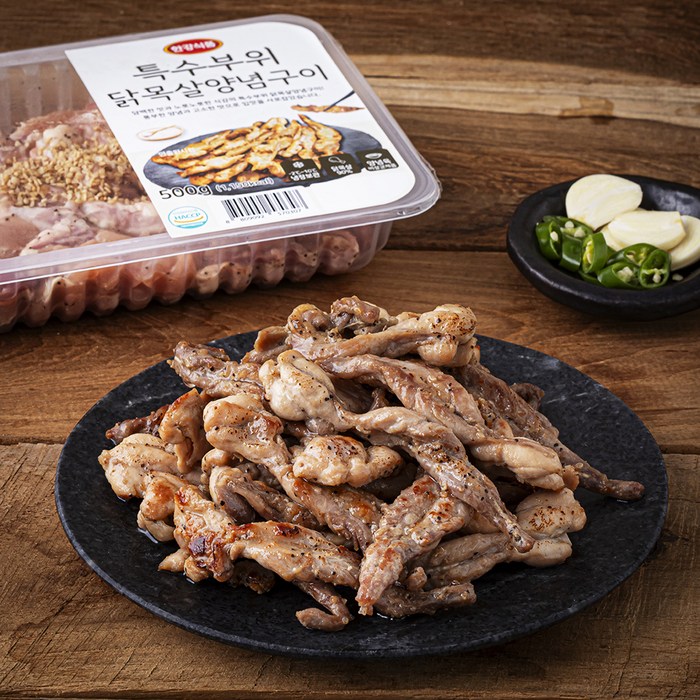 한강식품 특수부위 닭 목살 양념구이, 500g, 1개 대표 이미지 - 쉬라즈 페어링 추천