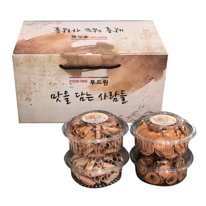 푸드원 맛을 담는 사람들 전병 4종 선물세트, 1세트 대표 이미지 - 병맛 선물 추천