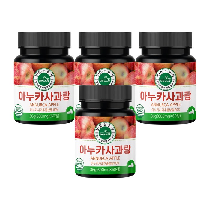 맛있는동행 아누카 사과랑 추출 분말 36g, 60정, 4개 대표 이미지 - 아누카 사과 추천